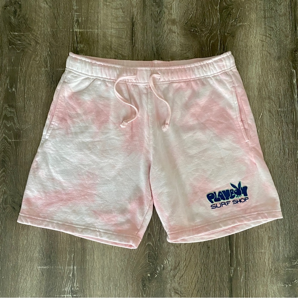Playboy Surf Shop Pink Tie Dye Sweat Shorts